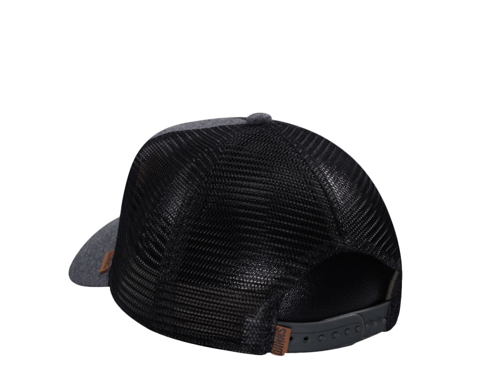 Djinns Jersey Patch Charcoal Heather Trucker Snapback Cap