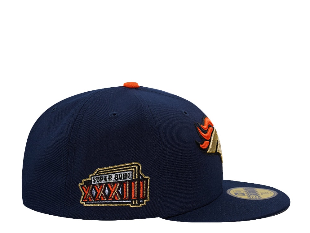 New Era Denver Broncos Super Bowl XXXIII Ocean Blue Prime Edition 59Fifty Fitted Cap