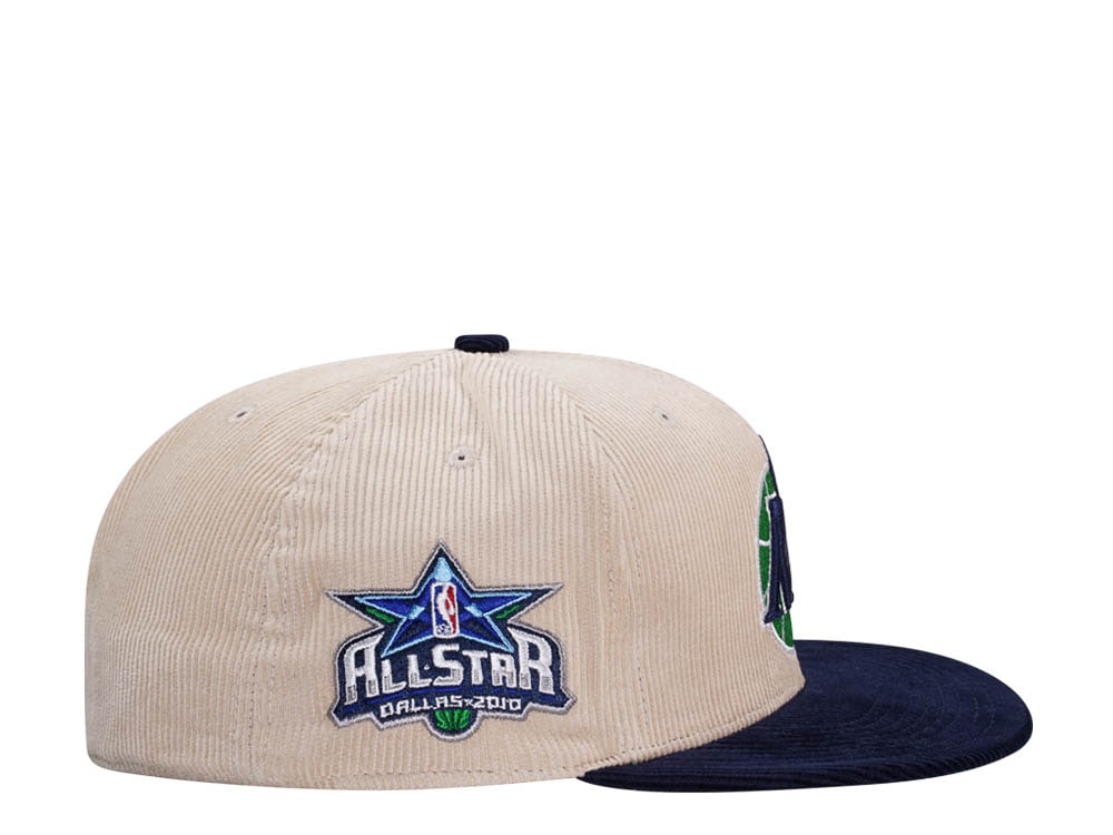 Mitchell & Ness Dallas Mavericks All Star 2010 Two Tone Hardwood Classic Cord Edition Dynasty Fitted Cap