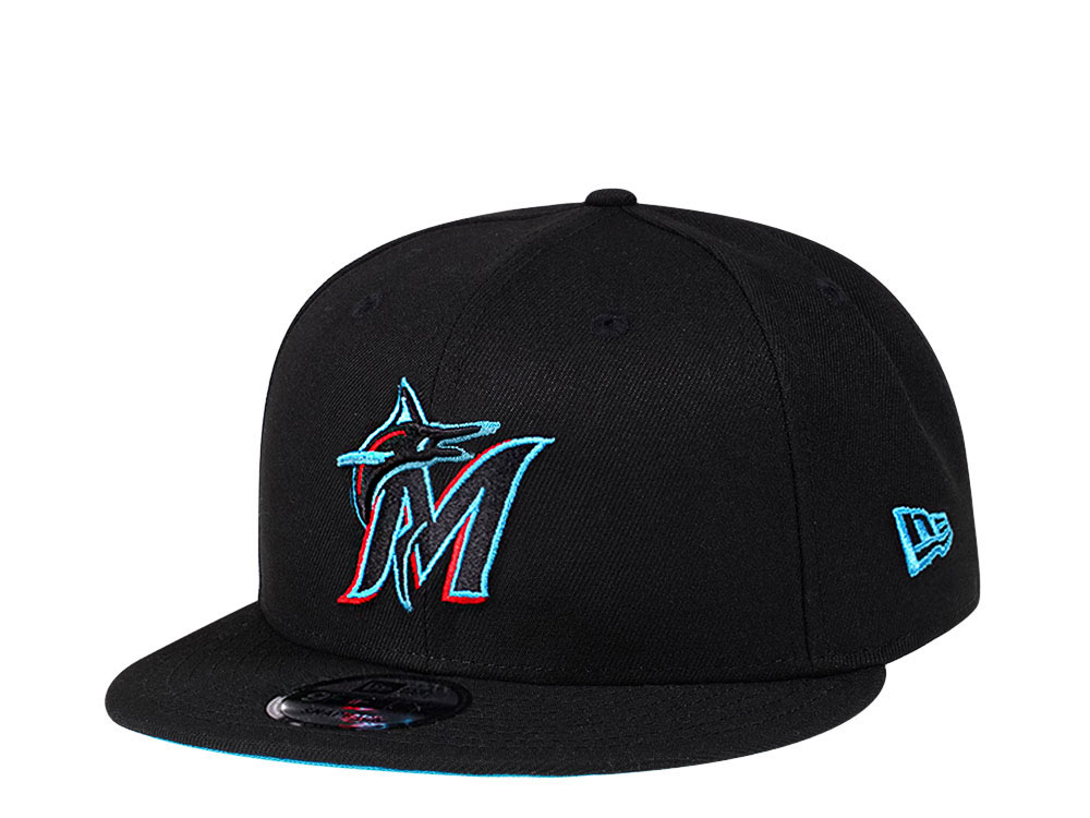 New Era Miami Marlins Black and Teal Edition 9Fifty Snapback Cap