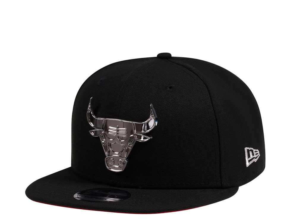 New Era Chicago Bulls Silver Metal Badge 9Fifty Snapback Cap