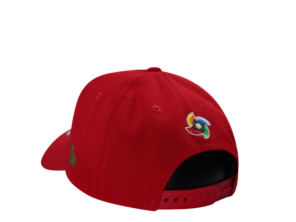 New Era Mexico World Baseball Classic Mexico Scarlet Edition 9Forty A Frame Snapback Cap