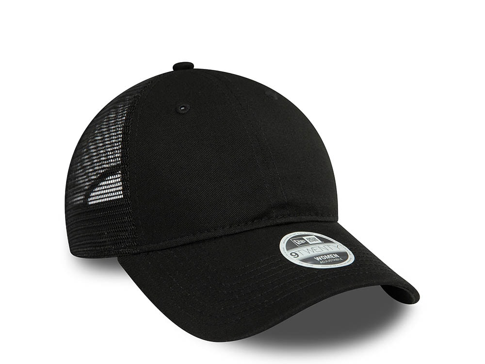 New Era Womens Black 9Twenty Trucker Strapback Cap