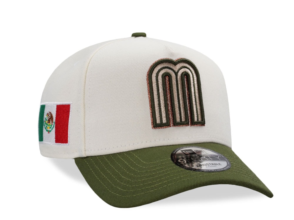 New Era Mexico World Baseball Classic Mexico Chrome Two Tone Edition 9Forty A Frame Snapback Cap