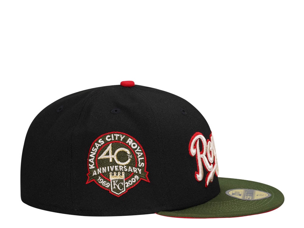 New Era Kansas City Royals 40th Anniversary Black Rifle Two Tone Prime Edition 59Fifty Fitted Cap