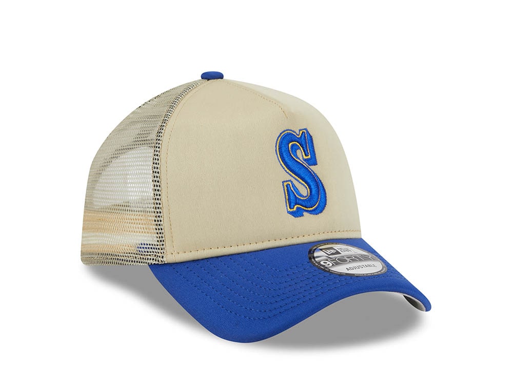 New Era Seattle Mariners All Day Two Tone 9Forty A Frame Trucker Snapback Cap