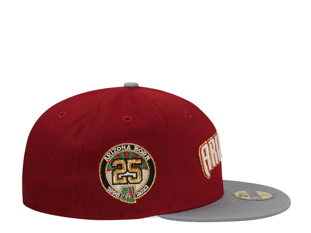 New Era Arizona Diamondbacks 25th Anniversary Maroon Gold Two Tone Edition 59Fifty Fitted Cap