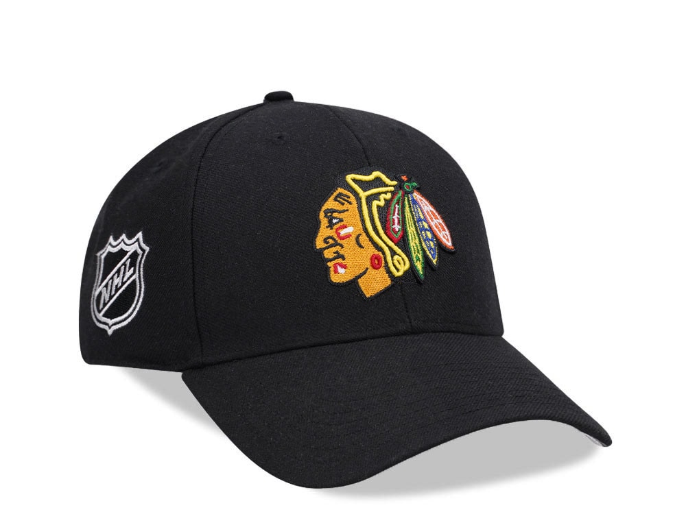 47Brand Chicago Blackhawks Black MVP Snapback Cap