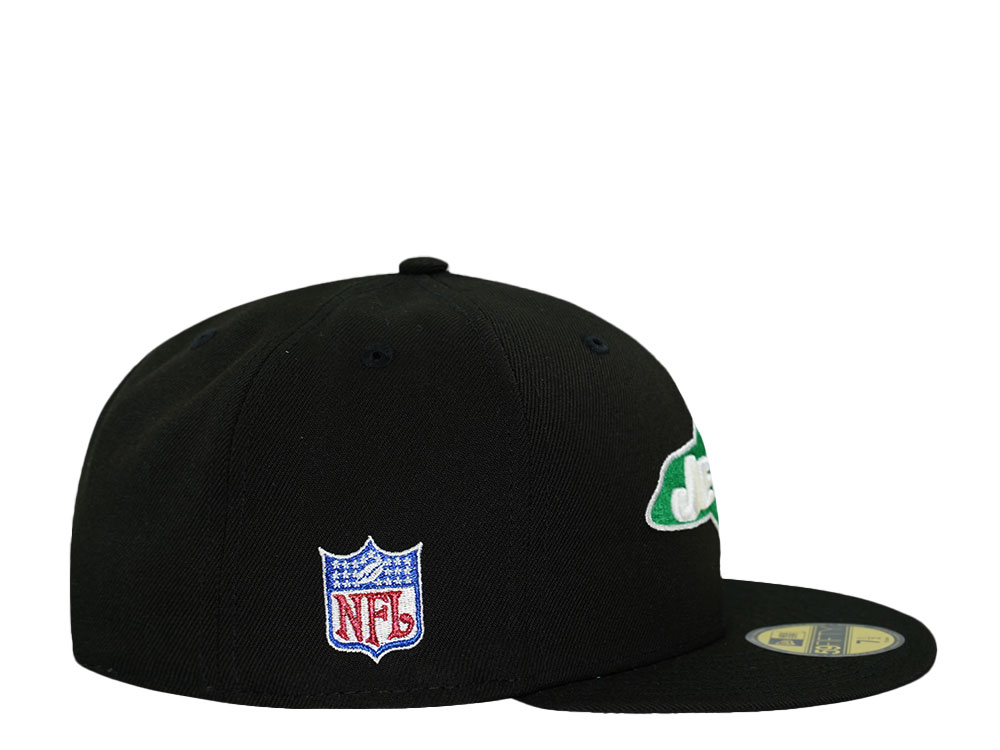 New Era New York Jets Black Throwback Prime Edition 59Fifty Fitted Cap