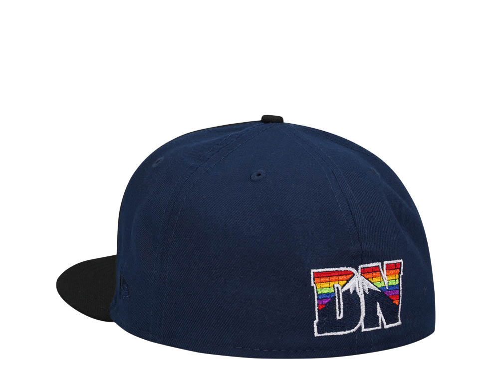 New Era Denver Nuggets Chrome Black Navy Two Tone Edition 59Fifty Fitted Cap