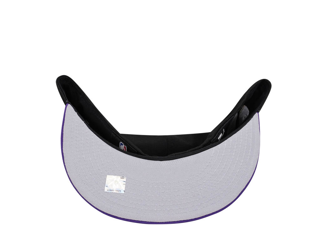 New Era Milwaukee Bucks 50th Anniversary Black Purple Two Tone Classic Edition 59Fifty Fitted Cap