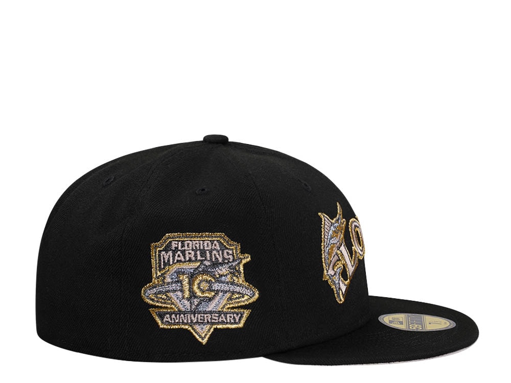 New Era Florida Marlins 10th Anniversary Creme Gold Edition 59Fifty Fitted Cap