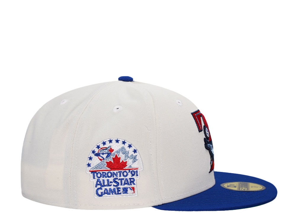 New Era Toronto Blue Jays All Star Game 1991 Chrome Metallic Throwback Two Tone Edition 59Fifty Fitted Cap