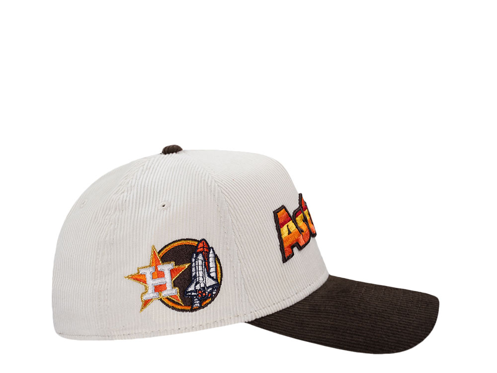 New Era Houston Astros Chrome Corduroy Prime Edition 9Forty A Frame Snapback Cap