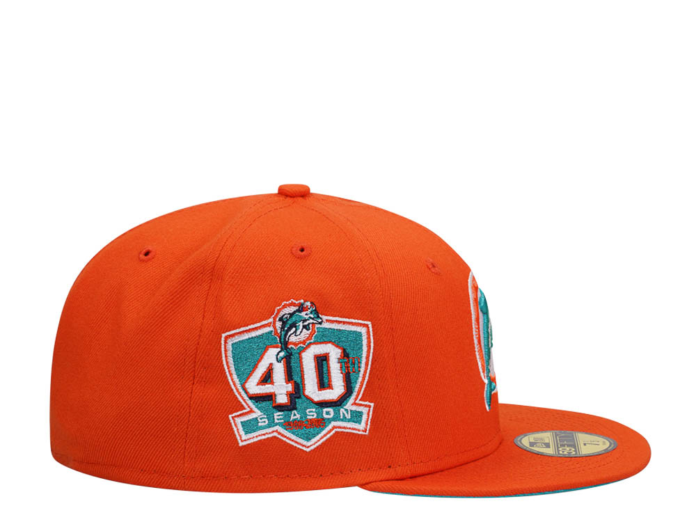 New Era Miami Dolphins 40th Anniversary Orange Edition 59Fifty Fitted Cap